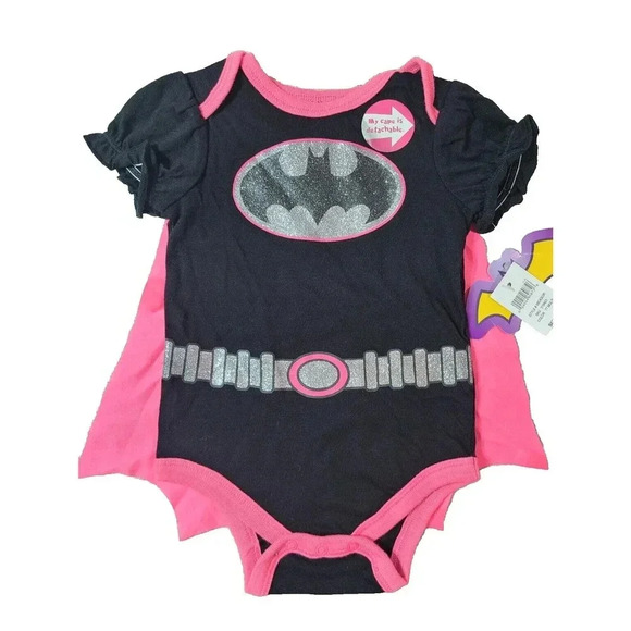 DC Comics Batman Infant Batgirl Costume 1pc Outfit 6-9 Months Removable Cape New - Picture 1 of 4